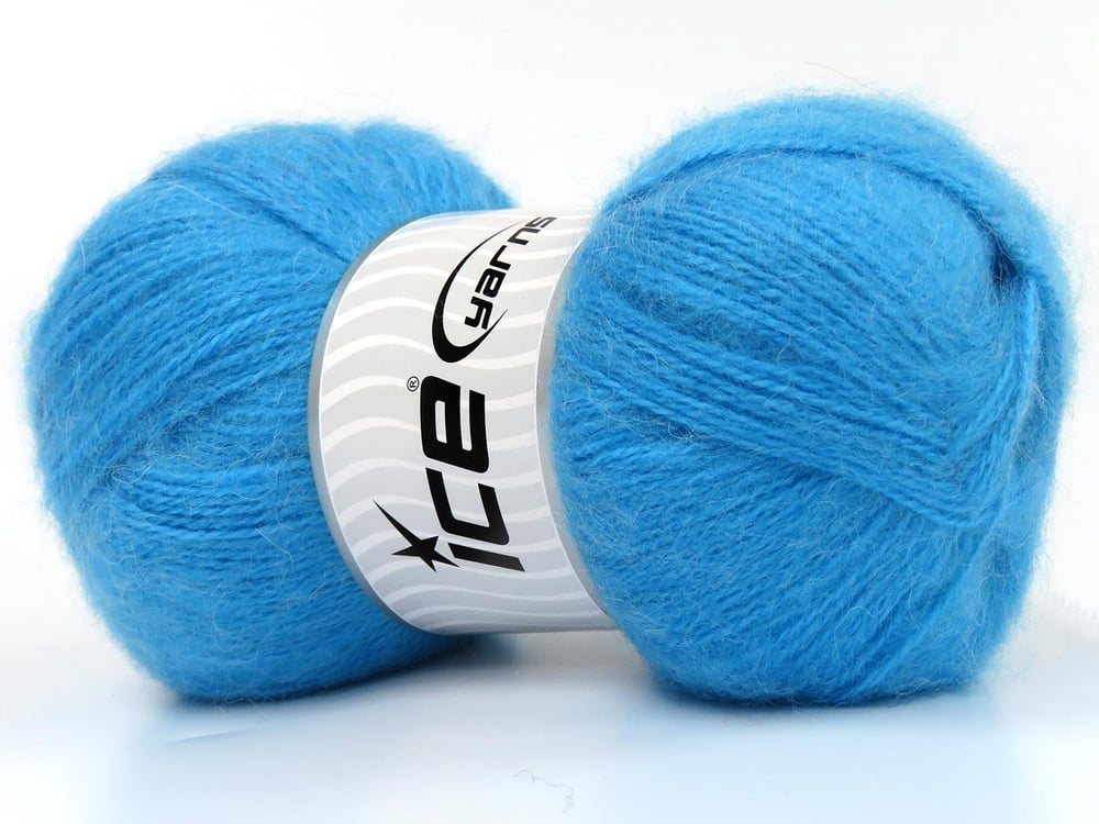 4x100gr. MOHAIR PASTEL Turkuaz Tiftik, Yün, Premium Akrilik Kışlık, Tiftik, Batik Desenli