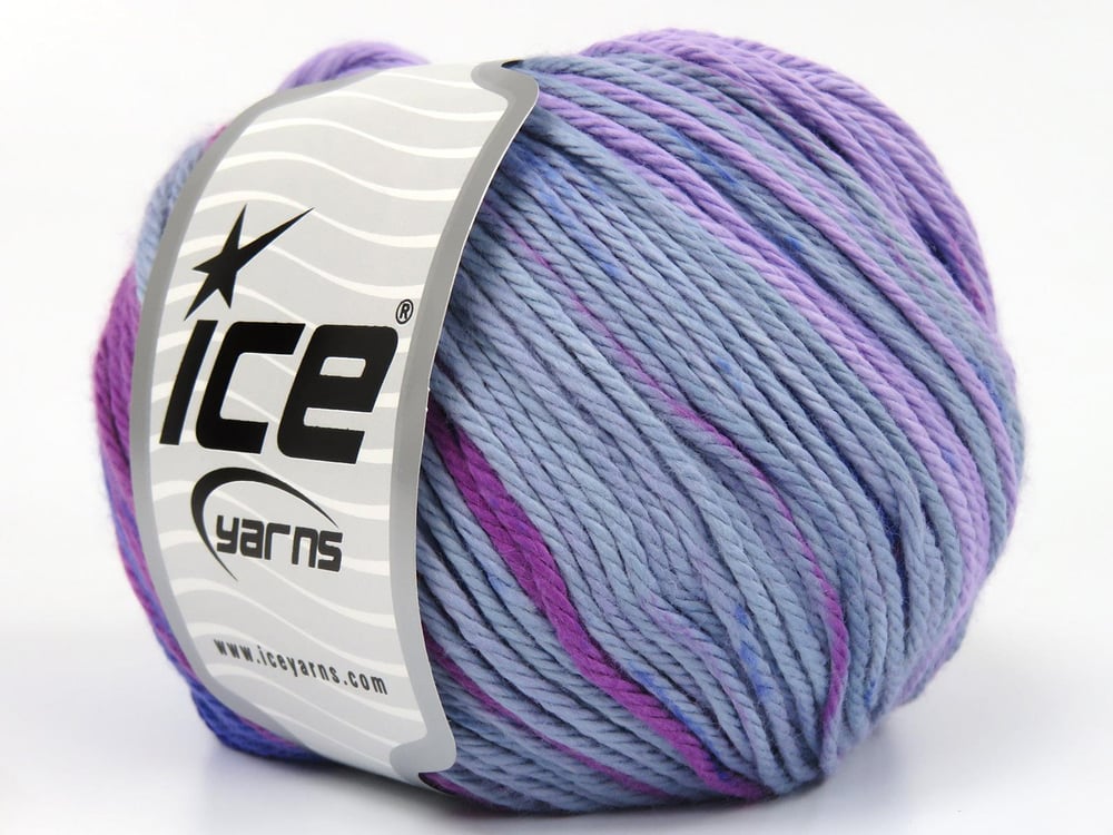 4x100gr. MONA LISA Mavi, Cam Göbeği, Orkide, Açık Lila Pamuk Bebe, Yazlık İplikler, Pamuk, %100 Pamuk