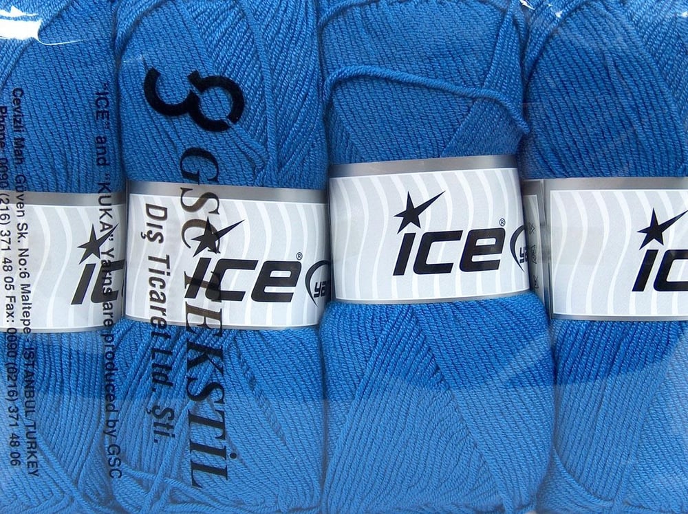 4x100gr. MY BABY Mavi  Kışlık, Düz iplikler, Worsted, 100% Akrilik , Anti-Pilling