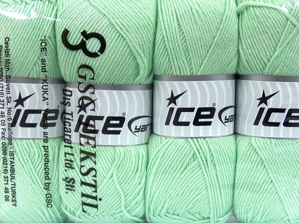 4x100gr. MY BABY Nane Yeşil  Kışlık, Düz iplikler, Worsted, 100% Akrilik , Anti-Pilling