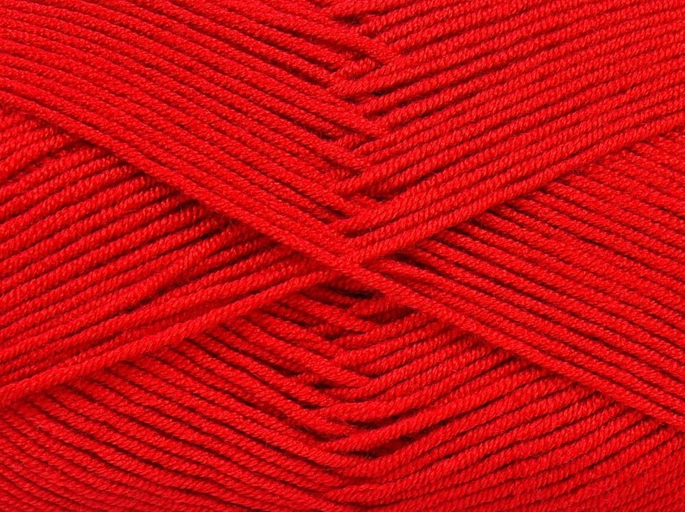 4x100gr. MY BABY Kırmızı  Kışlık, Düz iplikler, Worsted, 100% Akrilik , Anti-Pilling