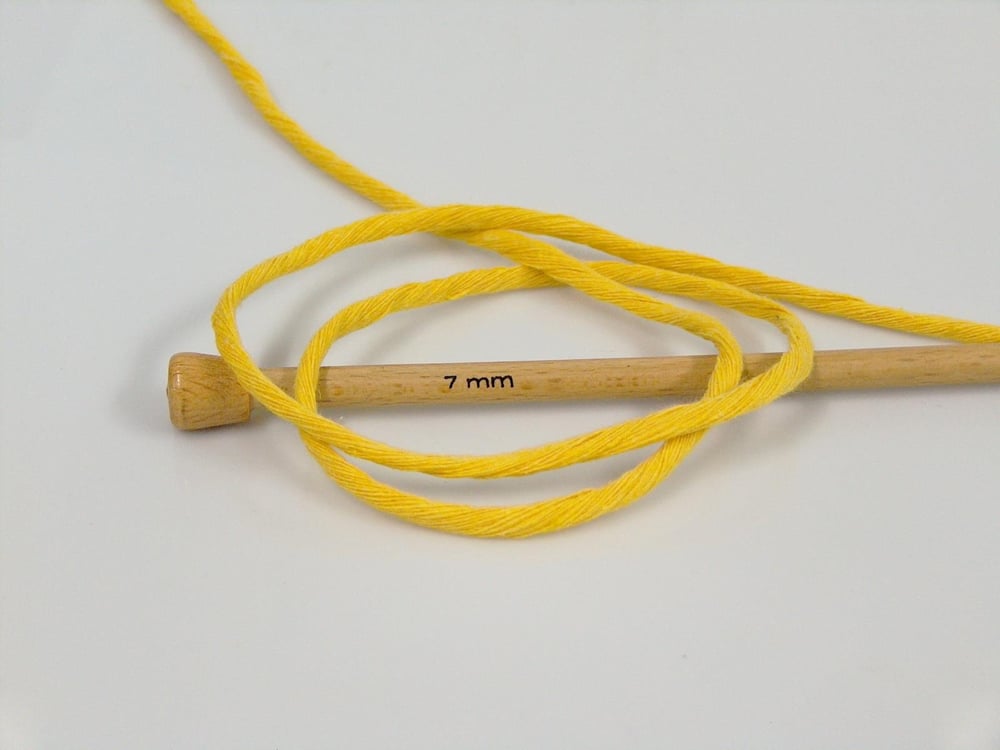 1x250gr. NATURAL COTTON JUMBO Sarı Pamuk Yazlık İplikler, Pamuk, Çok Kalın, %100 Pamuk