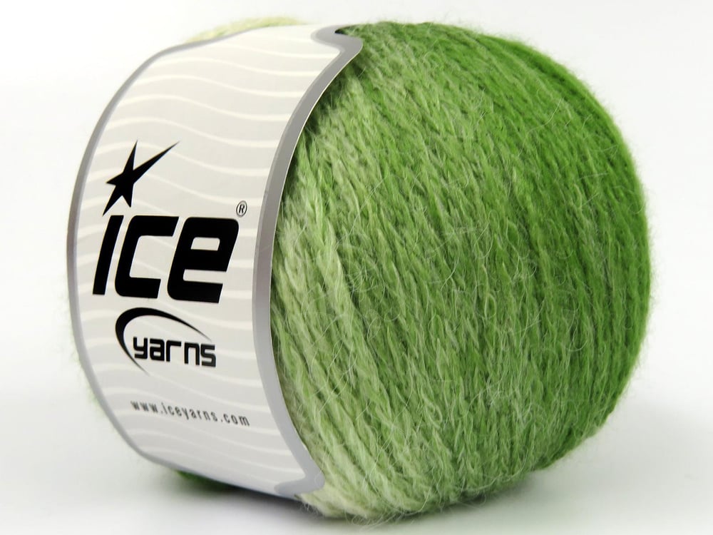 4x100gr. NORDIC LIGHT Yeşil, Krem Yün, Akrilik Kışlık, Yün, Batik Desenli, Worsted, Zincir, Akrilik