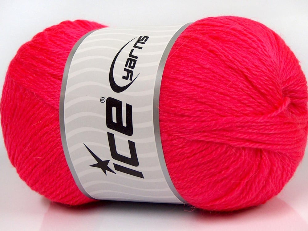 4x100gr. NORSK FINE Neon Pembe Yün, Alpaka Lüks, Alpaka, Kışlık, Yün