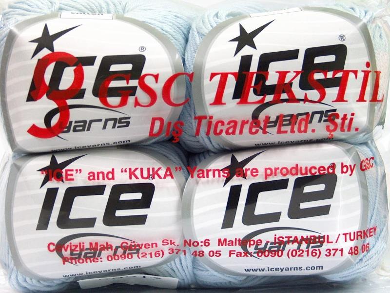 4x50gr. ORGANIC BABY COTTON Açık Mavi Organik Pamuk Bebe, Yazlık İplikler, Organik Pamuk, Pamuk, %100 Pamuk, Anti-Bakteriyel