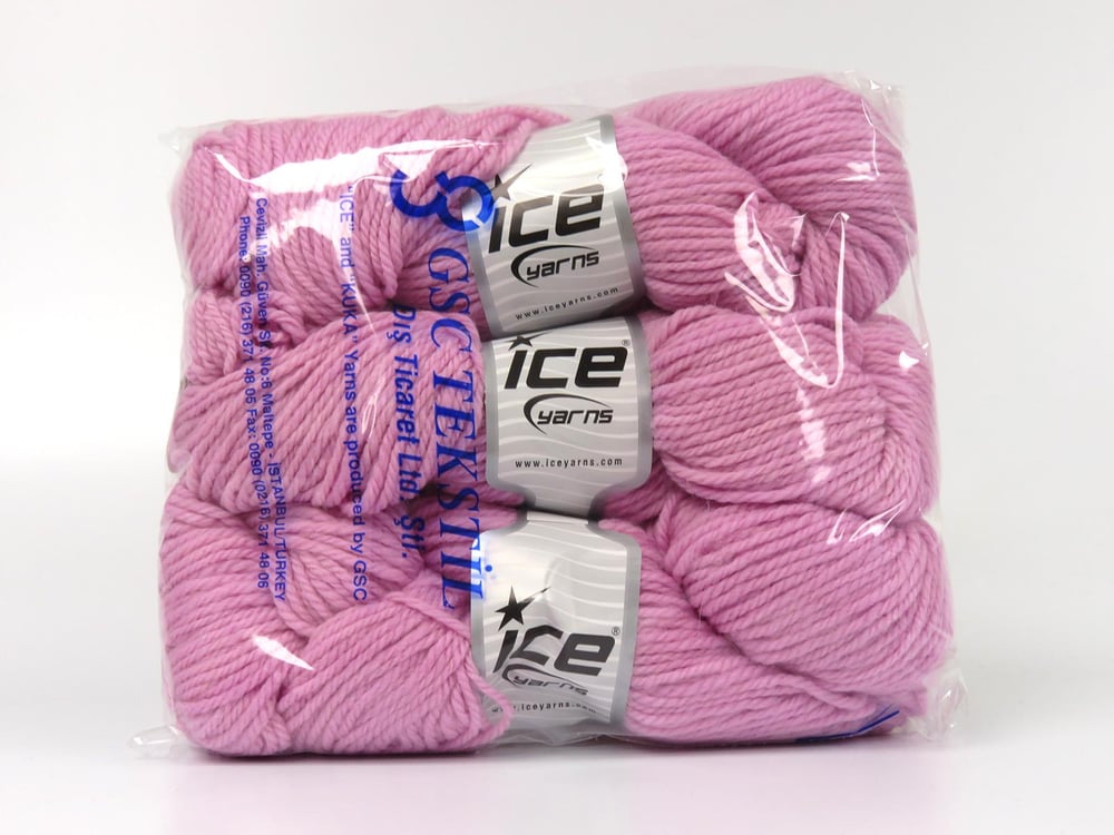 3x100gr. ORGANIC WOOL BULKY Bebe Pembesi  Lüks, Kışlık, Yün, 100% Yün, Kalın, Keçe