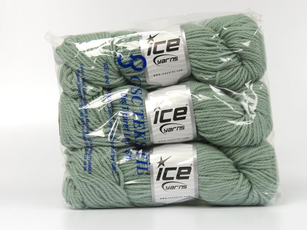 3x100gr. ORGANIC WOOL BULKY Nane Yeşil  Lüks, Kışlık, Yün, 100% Yün, Kalın, Keçe