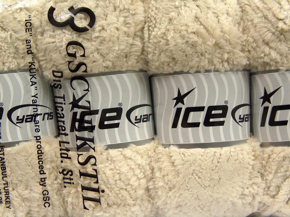 4x100gr. PANDA Ekru Mikro Fiber Yumoş, Sakallı, Kışlık, Çok Kalın