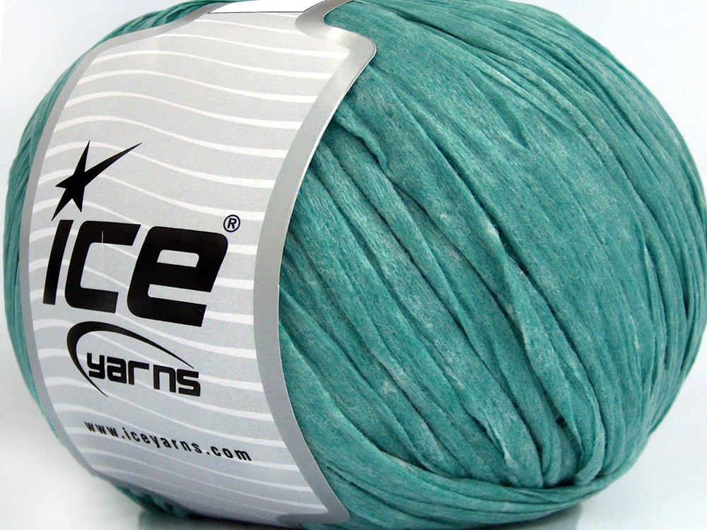 2x100gr. PAPER RIBBON Yeşil Viskon Şerit, Viskon, Yazlık İplikler, Tığ İşi, Düz iplikler