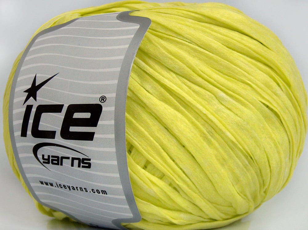 2x100gr. PAPER RIBBON Neon Yeşil Viskon Şerit, Viskon, Yazlık İplikler, Tığ İşi, Düz iplikler