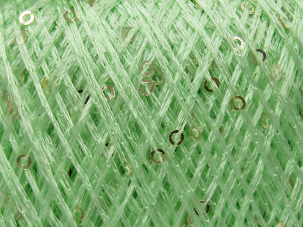 2x200gr. PETITE PAILLETTE CONE Nane Yeşil  Çok İnce, Yazlık İplikler, Boncuklu Pullu