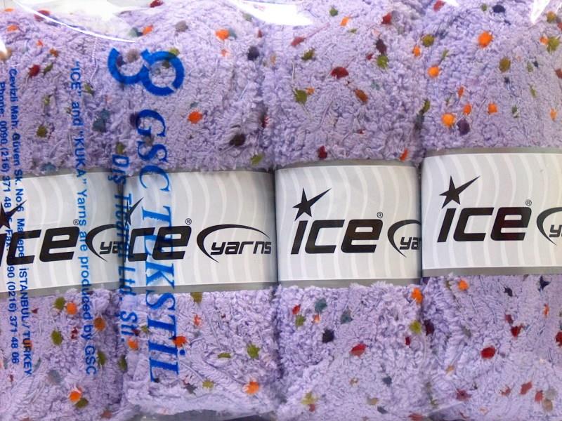 4x100gr. PUFFY POMPOM Leylak Mikro Fiber Yumoş Bük. Sakallı Bük., Kışlık, Bebe, Kalın