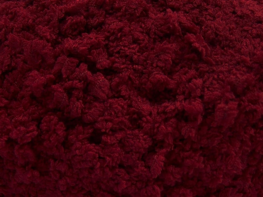 4x100gr. PUFFY POPCORN Koyu Bordo Mikro Fiber Yumoş, Sakallı, Kışlık, Ponpon, Çok Kalın