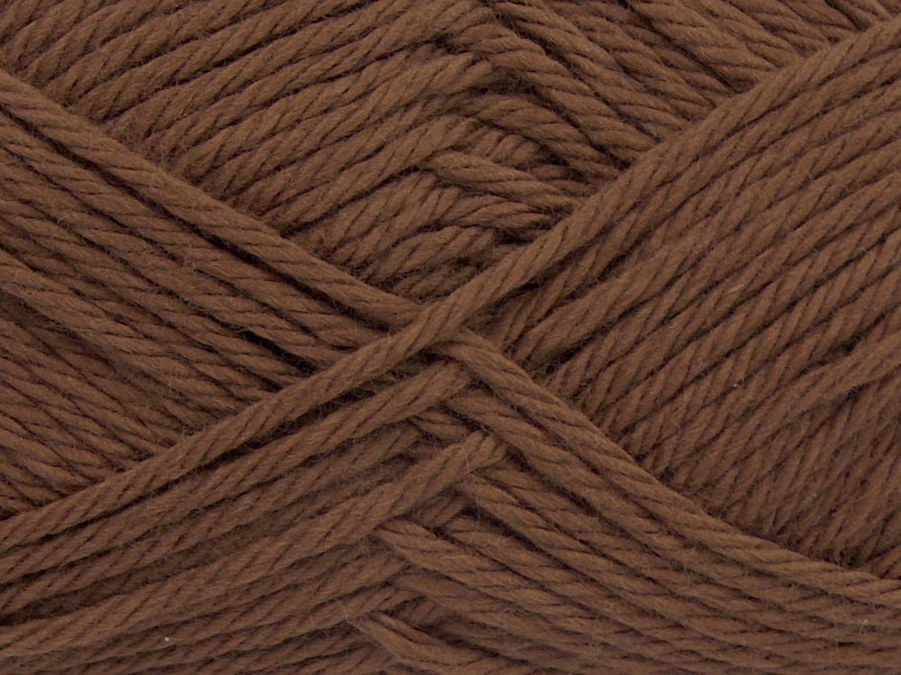 8x50gr. PURE COTTON Koyu Kahverengi Pamuk Bebe, Yazlık İplikler, Pamuk, Düz iplikler, %100 Pamuk, Worsted