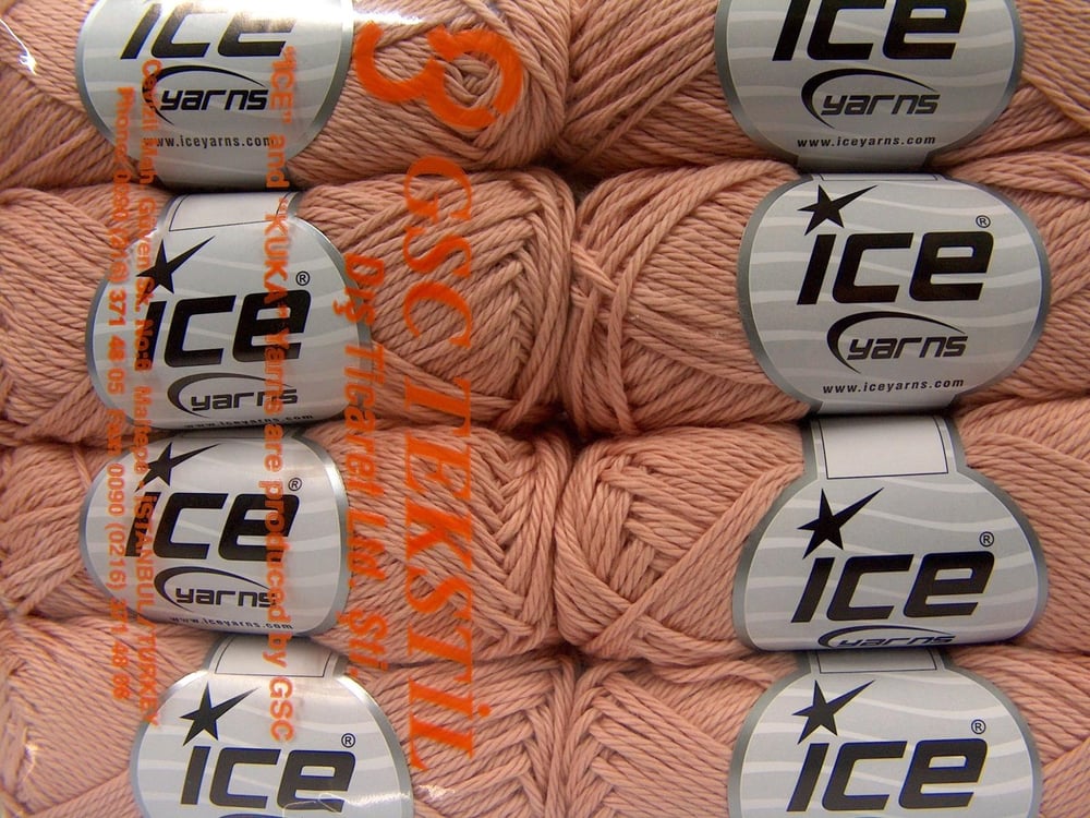 8x50gr. PURE COTTON Açık Pembe Pamuk Bebe, Yazlık İplikler, Pamuk, Düz iplikler, %100 Pamuk, Worsted