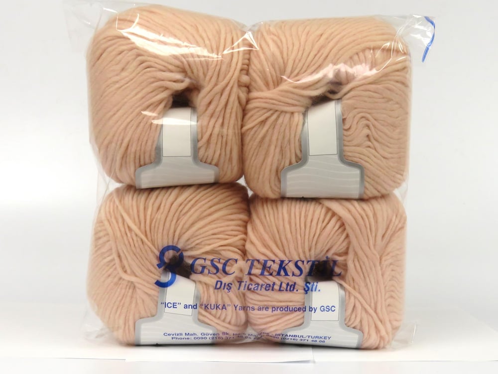 4x100gr. PURE WOOL BULKY Açık Somon Yün Kışlık, Yün, 100% Yün, Kalın, Keçe