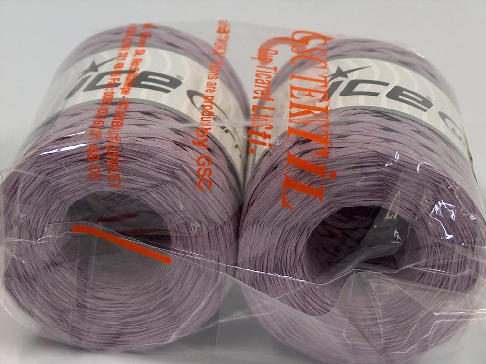 2x100gr. RAFFIA Leylak Viskon Şerit, Viskon, Yazlık İplikler, %100 Viskon, Worsted