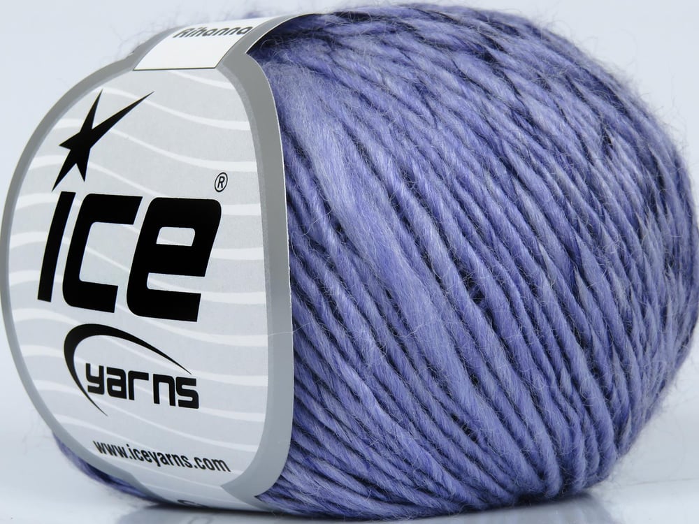 8x50gr. RIHANNA Leylak Tonları Akrilik, Yün Kışlık, Yün, Batik Desenli, Akrilik