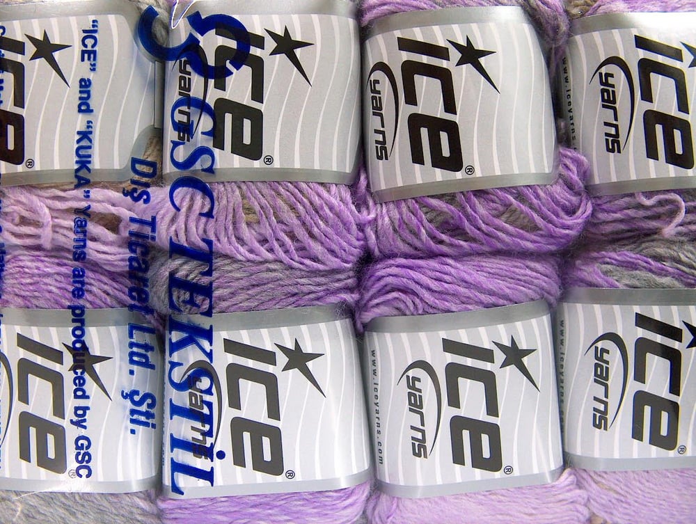 8x50gr. ROSETO Leylak Tonları, Bej, Gri Tonları Yün, Akrilik Kışlık, Yün, Batik Desenli