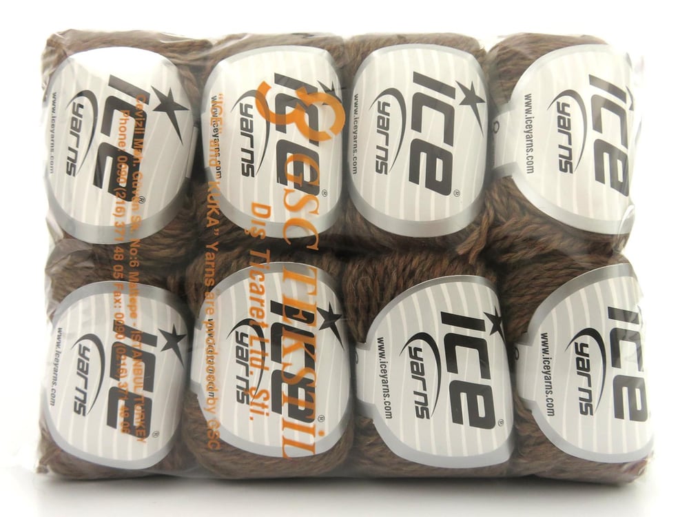 8x50gr. ROYAL WOOL Kahverengi Tonları Yün Kışlık, Yün, Worsted
