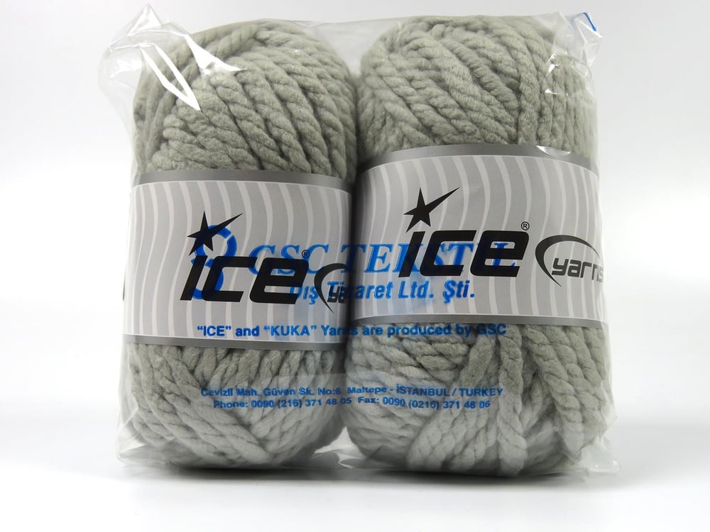 2x200gr. SAGECREST Açık Gri Yün, Akrilik Kışlık, Yün, Kalın, Akrilik