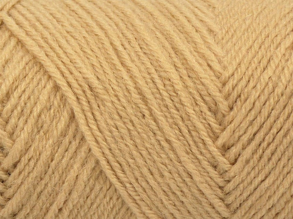 4x100gr. SAVER 100 Bej Akrilik Kışlık, Düz iplikler, Worsted, 100% Akrilik , Makina Yıkama