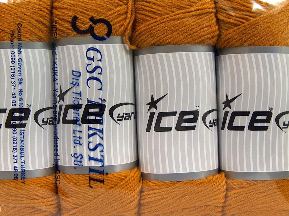 4x100gr. SAVER 100 Altın Akrilik Kışlık, Düz iplikler, Worsted, 100% Akrilik , Makina Yıkama