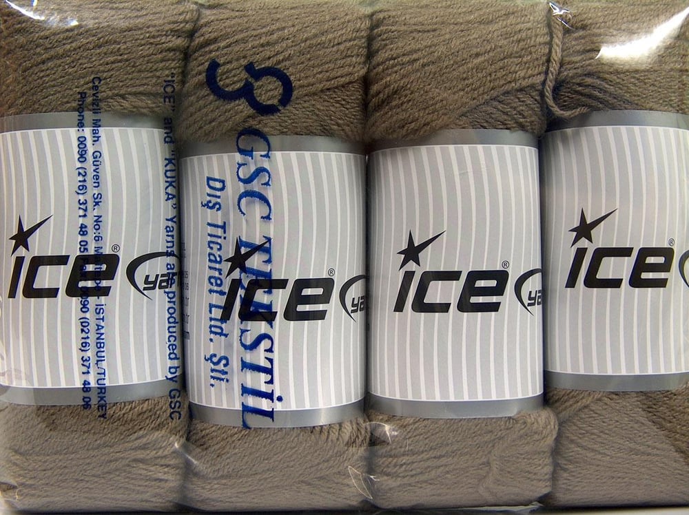 4x100gr. SAVER 100 Açık Kamel Akrilik Kışlık, Düz iplikler, Worsted, 100% Akrilik , Makina Yıkama