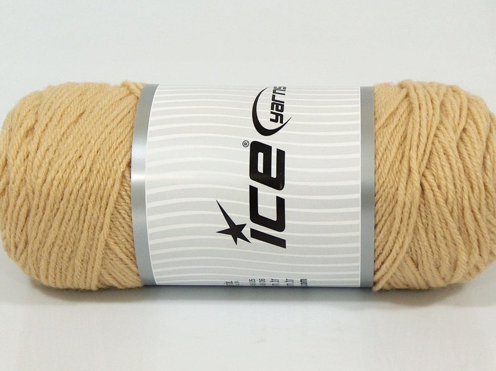 4x100gr. SAVER 100 Bej Akrilik Kışlık, Düz iplikler, Worsted, 100% Akrilik , Makina Yıkama
