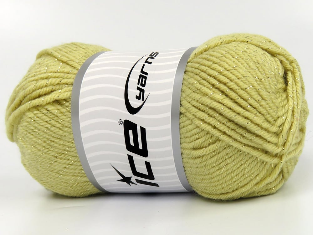 4x100gr. SAVER GLITZ Açık Sarı Metalik Simli, Akrilik Metalik Simli, Kışlık, Düz iplikler, Worsted, Düz, Akrilik, Makina Yıkama