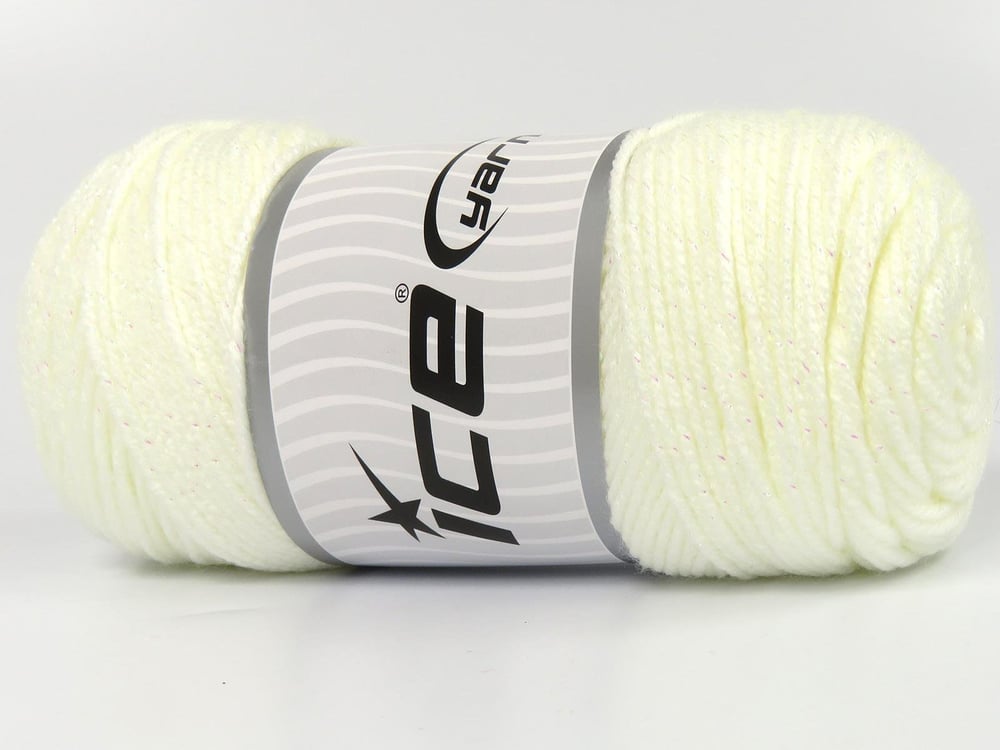 4x100gr. SAVER GLITZ Beyaz Metalik Simli, Akrilik Metalik Simli, Kışlık, Düz iplikler, Worsted, Düz, Akrilik, Makina Yıkama