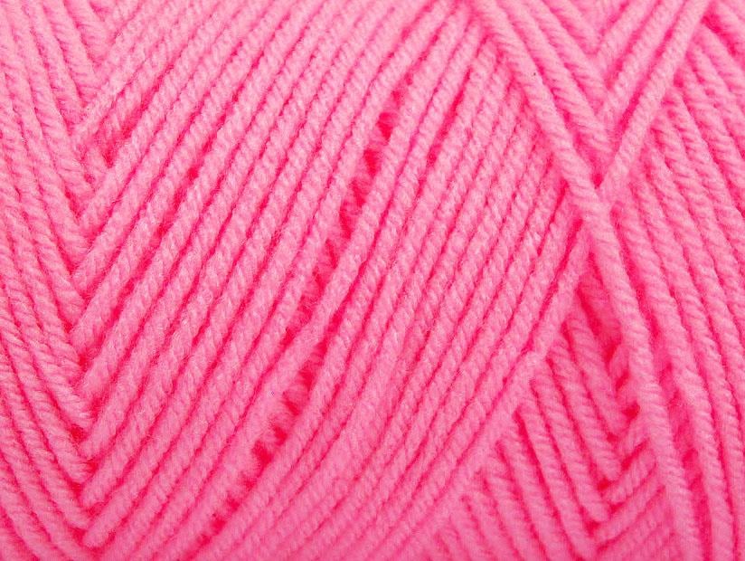2x200gr. SAVER Pembe  Kışlık, Düz iplikler, Worsted, 100% Akrilik , Makina Yıkama
