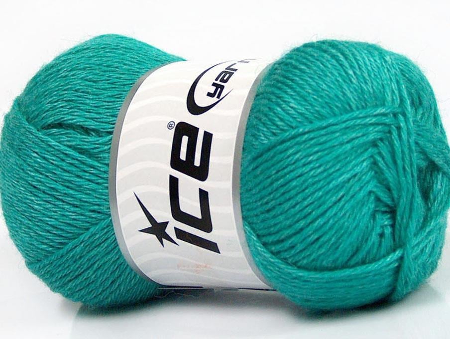 4x50gr. SILK MERINO DK Zümrüt Yeşil Ipek, Merino Yün Lüks, Merinos, İpek, Kışlık