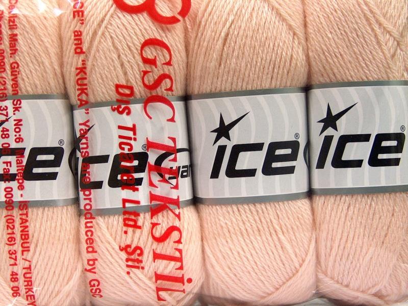 4x50gr. SILK MERINO DK Açık Somon Ipek, Merino Yün Lüks, Merinos, İpek, Kışlık