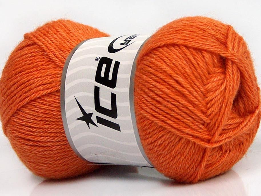 4x50gr. SILK MERINO DK Turuncu Ipek, Merino Yün Lüks, Merinos, İpek, Kışlık