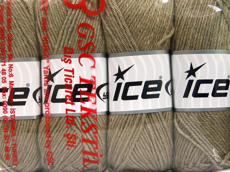 4x50gr. SILK MERINO DK Haki Ipek, Merino Yün Lüks, Merinos, İpek, Kışlık