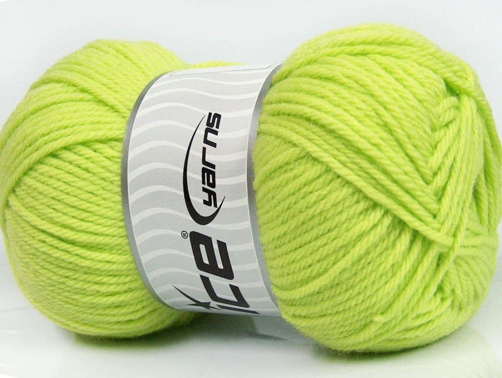 Lot of 4 x 100gr Skeins Ice Yarns SOFTLY BABY Hand Knitting Yarn Baby Green