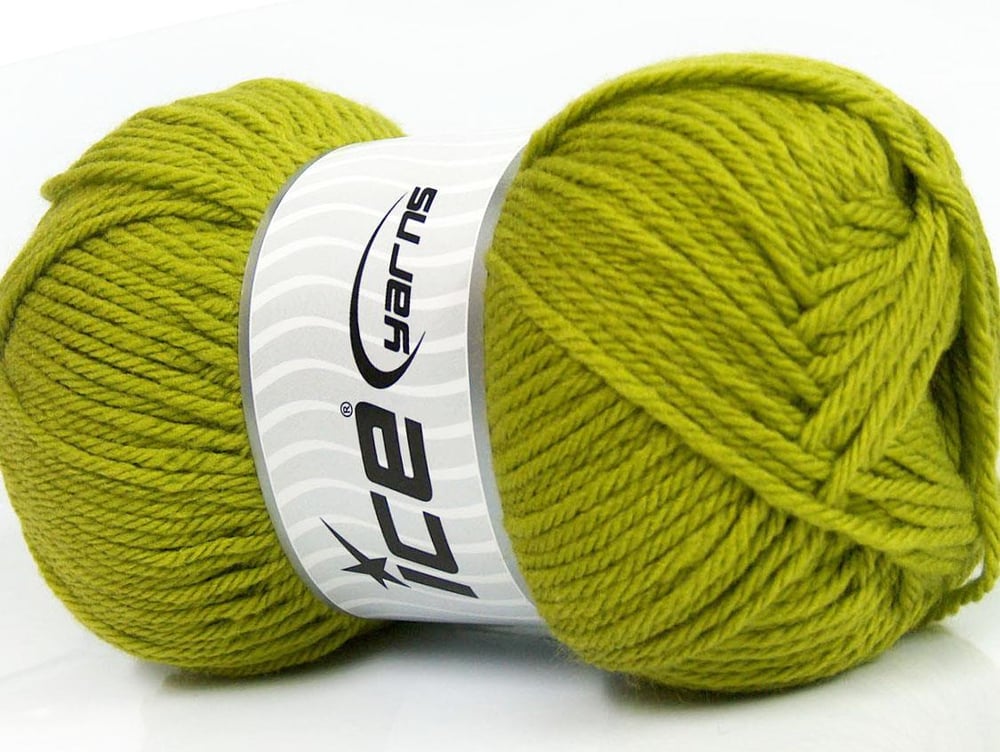Lot of 4 x 100gr Skeins Ice Yarns SOFTLY BABY Hand Knitting Yarn Green