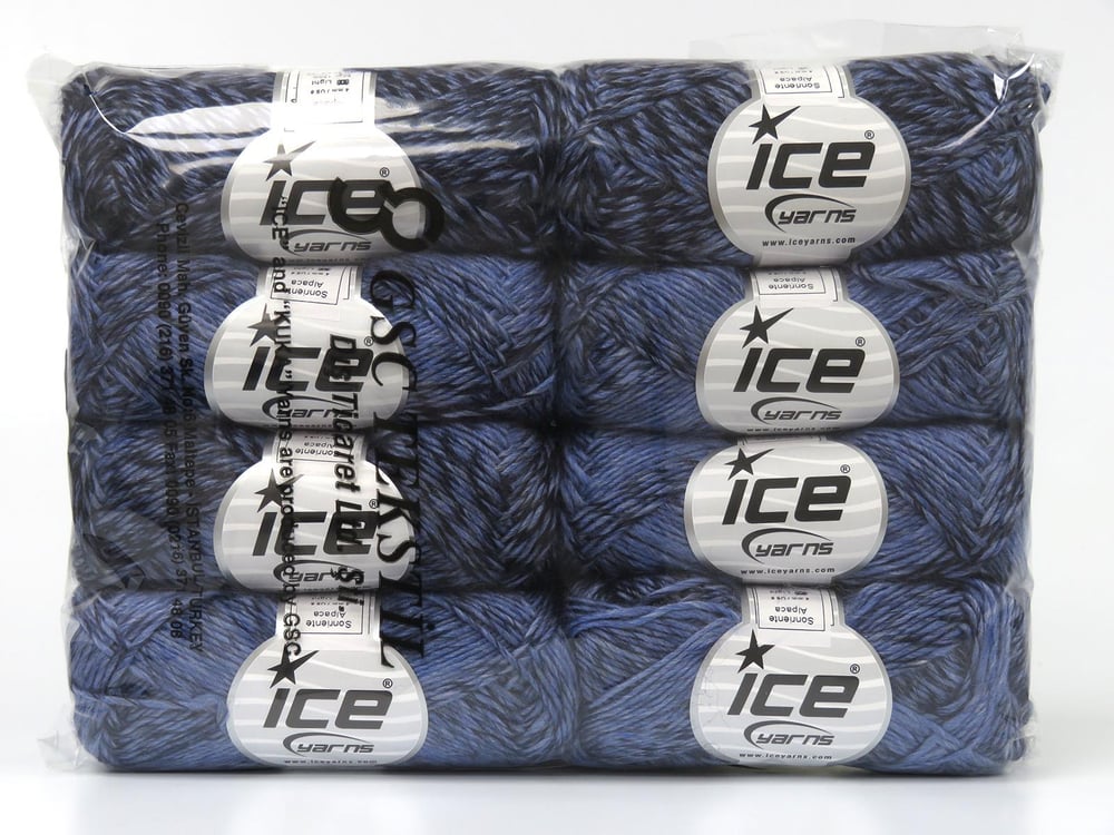 8x50gr. SONRIENTE ALPACA Koyu laci, Kot Mavisi Yün, Alpaka, Akrilik Lüks, Alpaka, Kışlık, Yün, Worsted, Akrilik