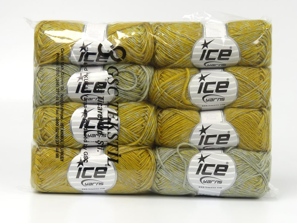 8x50gr. SONRIENTE ALPACA Altın, Açık Gri Yün, Alpaka, Akrilik Lüks, Alpaka, Kışlık, Yün, Worsted, Akrilik