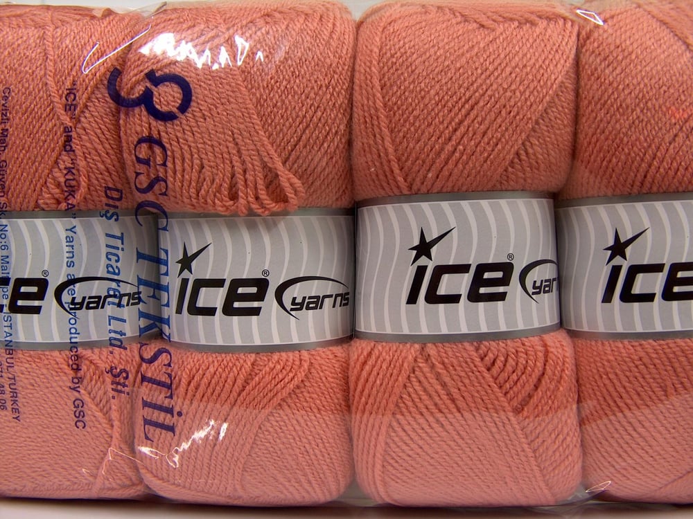 4x100gr. SUPER BABY Açık Somon Bebe Akrilik Kışlık, Bebe, 100% Akrilik