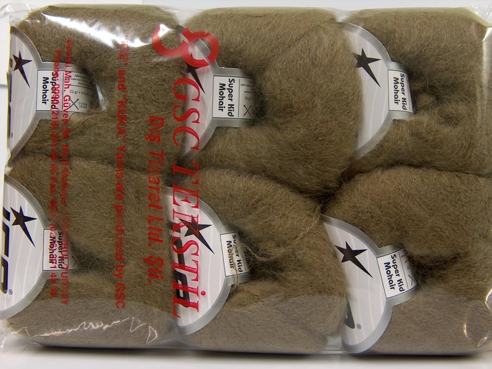 6x25gr. SUPERKID MOHAIR Koyu Deve Tüyü SuperKid Tiftik Lüks, Merinos, Kışlık, Çok İnce, Yün, Kid Mohair