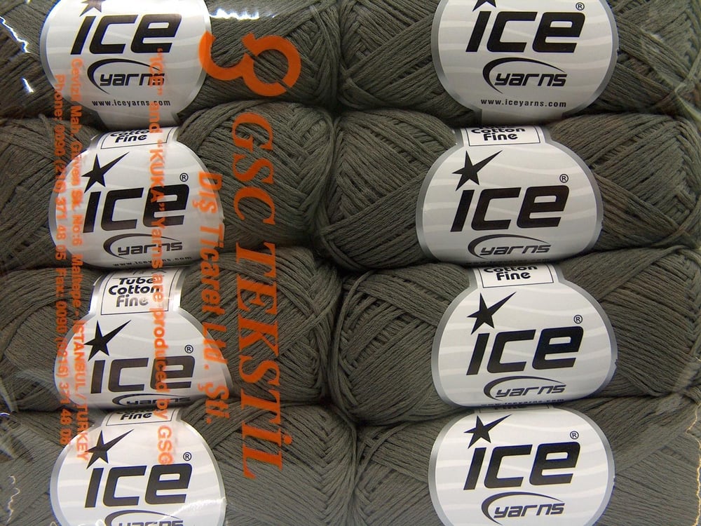 8x50gr. TUBE COTTON FINE Açık Haki Pamuk Yazlık İplikler, Pamuk