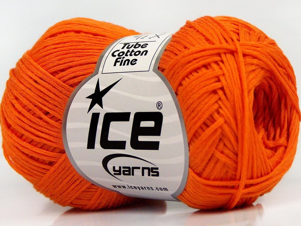 8x50gr. TUBE COTTON FINE Turuncu Pamuk Yazlık İplikler, Pamuk