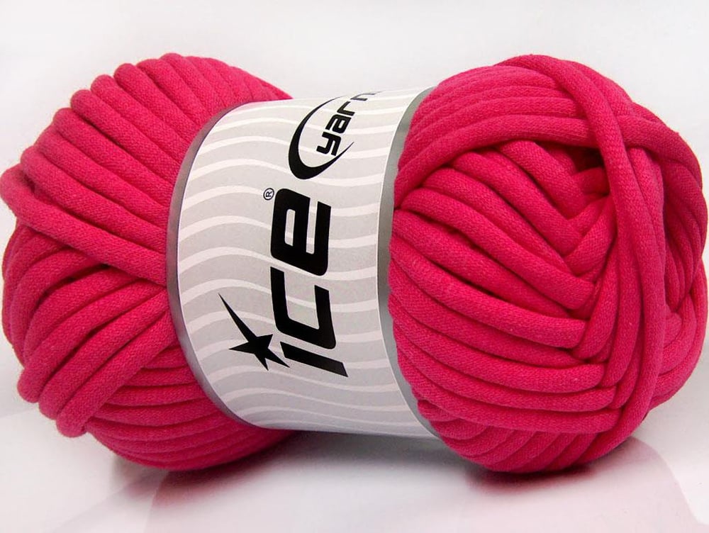 1x250gr. TUBE COTTON JUMBO Fuşya Pamuk Yazlık İplikler, Pamuk, Çok Kalın