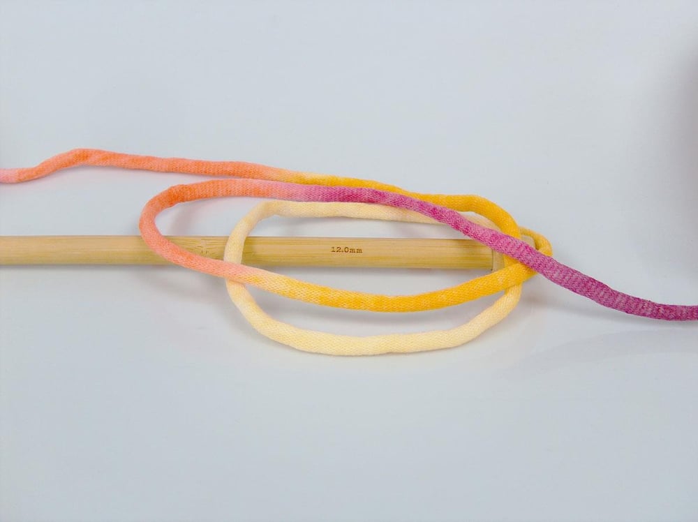 1x250gr. TUBE COTTON JUMBO COLOR Pembe, Turuncu, Sarı Pamuk Yazlık İplikler, Pamuk, Çok Kalın, Batik Desenli