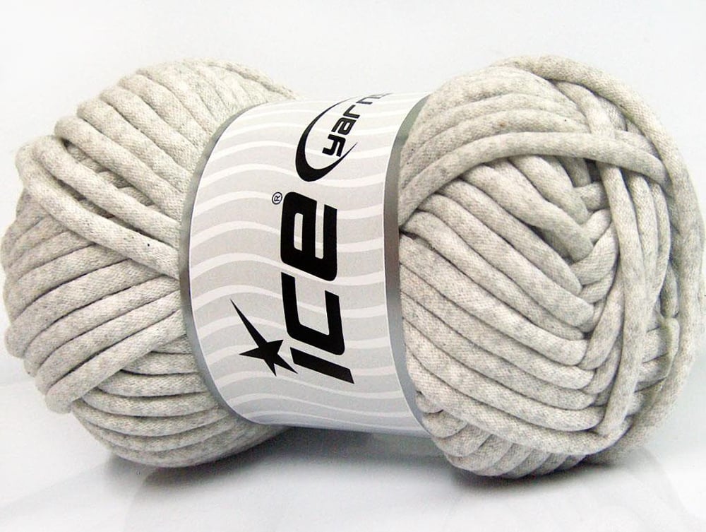 1x250gr. TUBE COTTON JUMBO Açık Gri Pamuk Yazlık İplikler, Pamuk, Çok Kalın