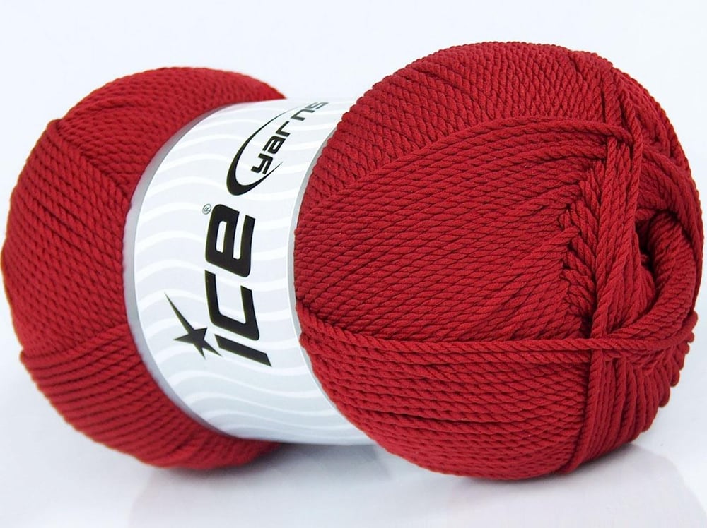 4x100gr. TWISTER DK Koyu kırmızı Akrilik Kışlık, Düz iplikler, 100% Akrilik