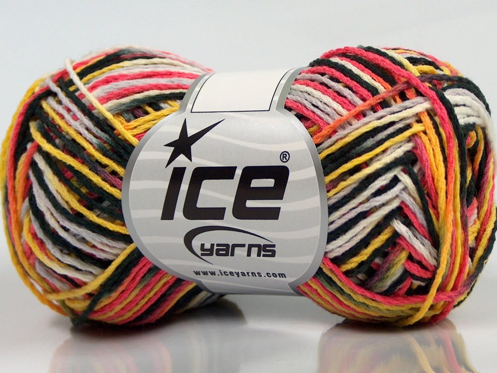 8x50gr. VIENNA Siyah, Sarı, Açık Gri, Somon Akrilik Yazlık İplikler, Düz iplikler, Batik Desenli, 100% Akrilik