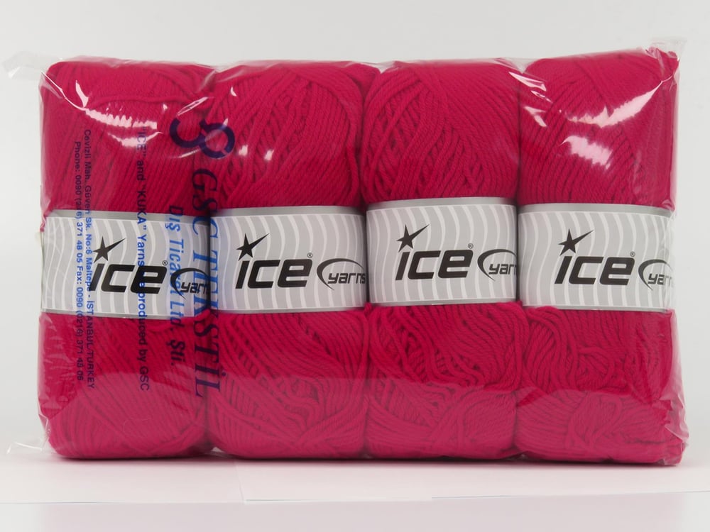 4x100gr. VINELAND Kırmızı Akrilik Kışlık, Düz iplikler, 100% Akrilik , Akrilik